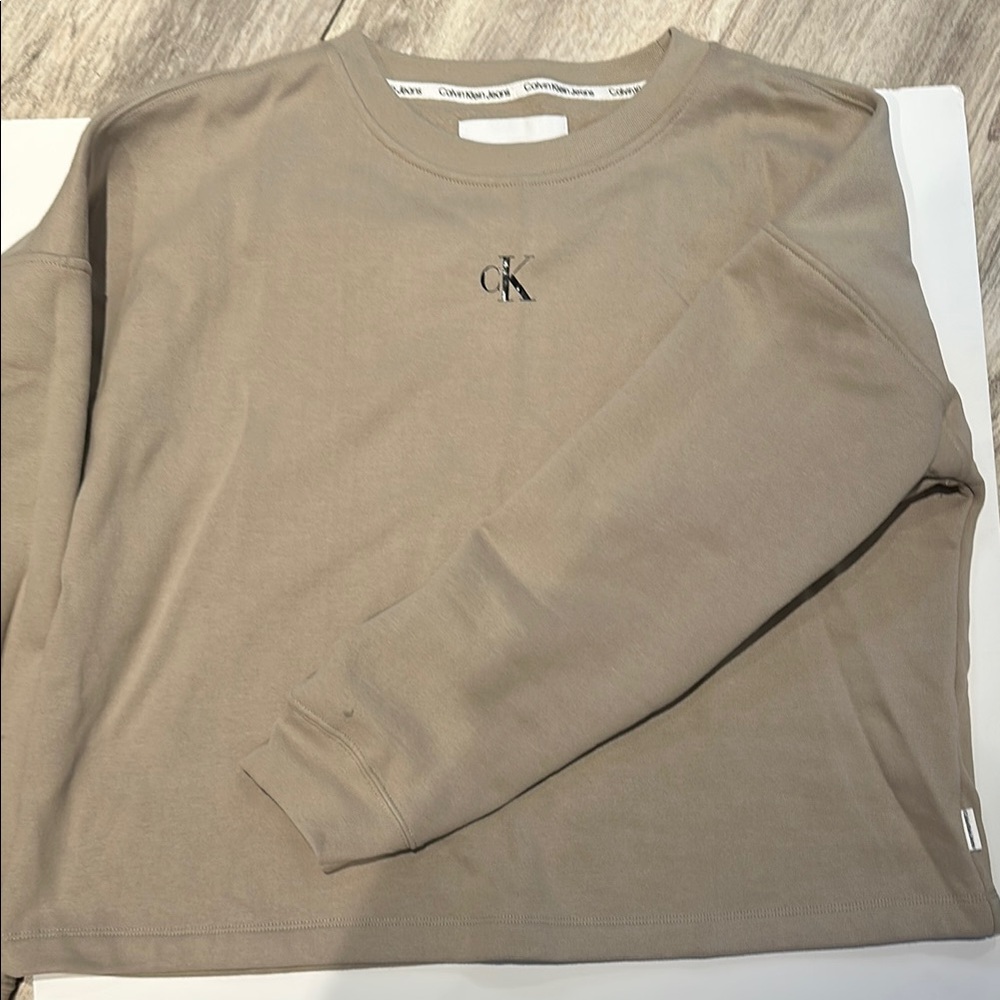 NWT Calvin Klein Tan Sweater